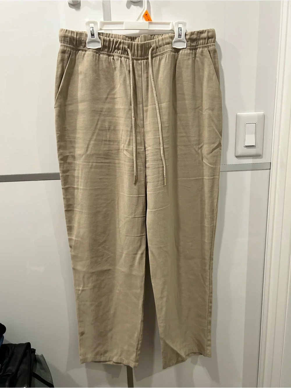 Mango Beige Drawstring Pants - Picture 1 of 2
